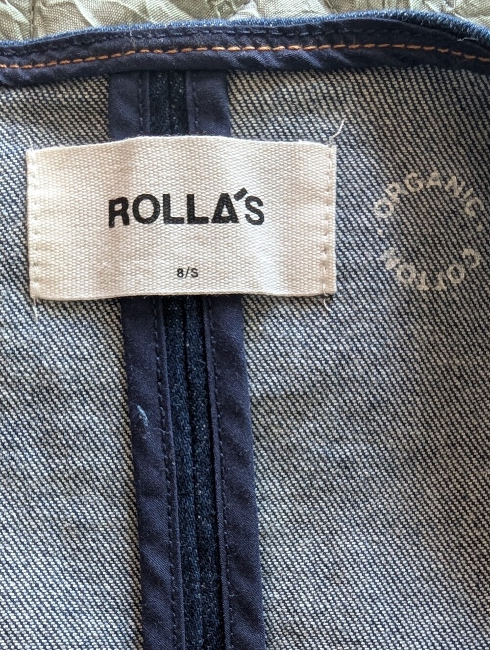 NWT Rolla's Dallas Dark Organic Denim Cropped Vest Top S western Boho - Picture 4 of 8